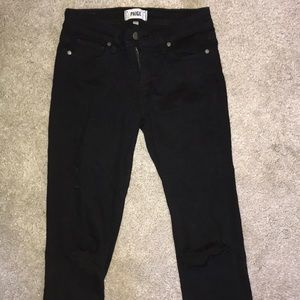 Paige skinny jeans with holes in the knees
